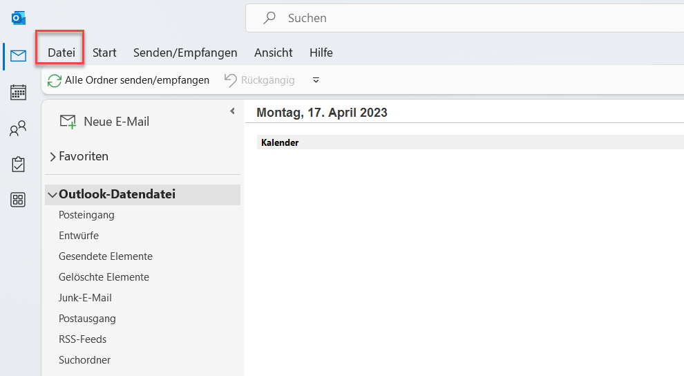 Email Account in Outlook einrichten