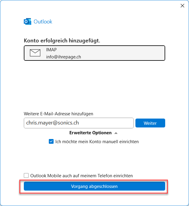 Email Account in Office365 einrichten