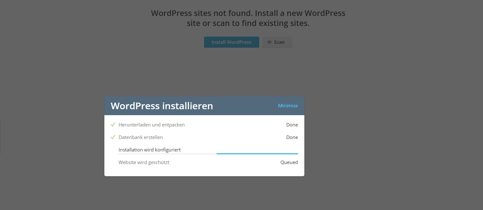 Wordpress installieren auf Simplehosting Plesk